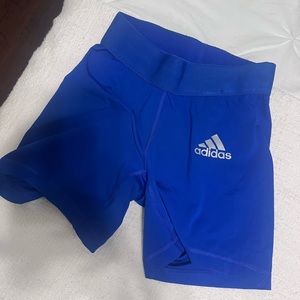 royal blue adidas biker shorts